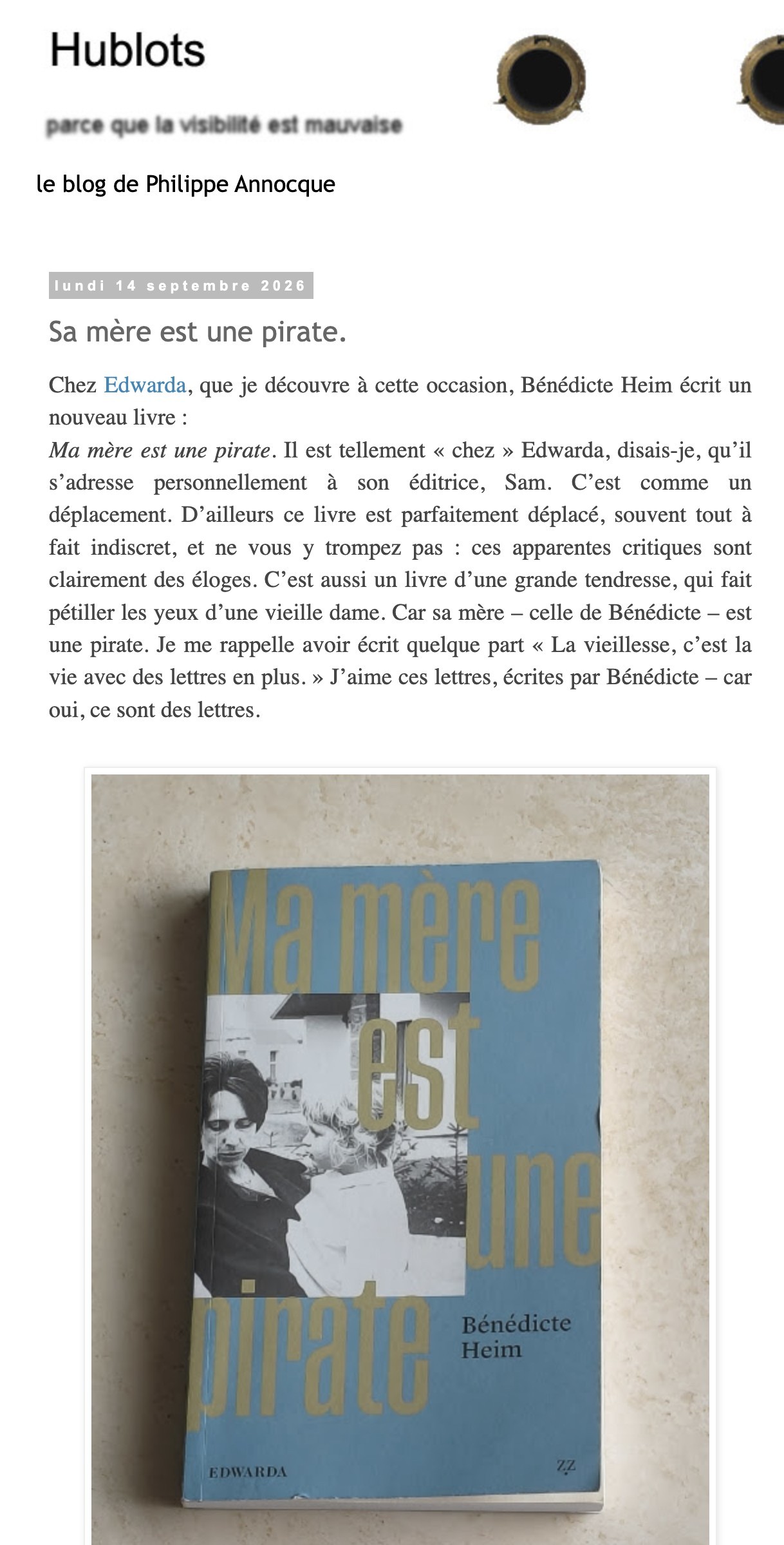 Revue de presse › Hublots